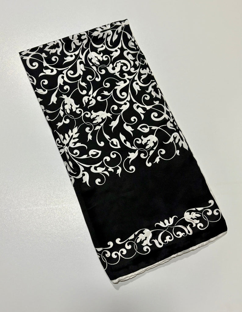 Premium Burden 100cm Square Damask Pattern Silky Hijab