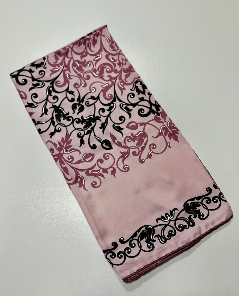 Premium Burden 100cm Square Damask Pattern Silky Hijab