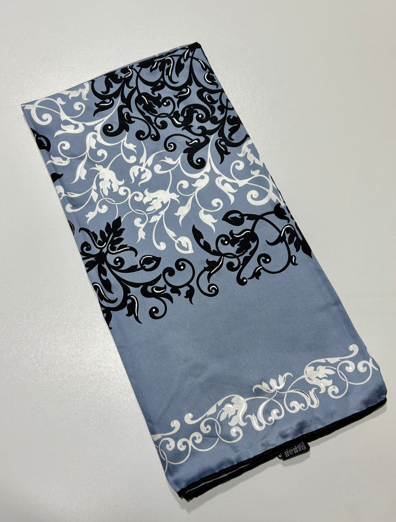 Premium Burden 100cm Square Damask Pattern Silky Hijab