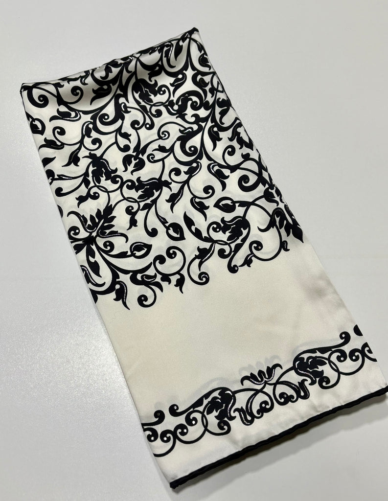 Premium Burden 100cm Square Damask Pattern Silky Hijab
