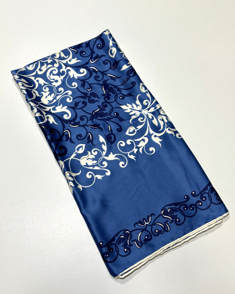 Premium Burden 100cm Square Damask Pattern Silky Hijab