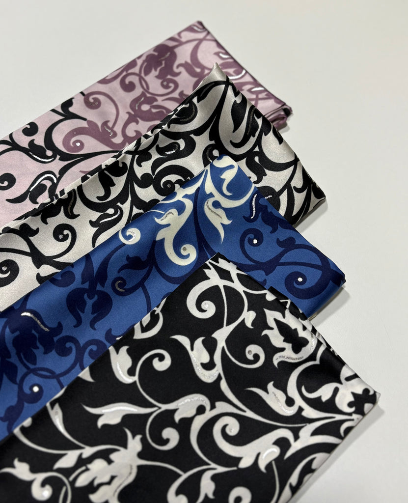 Premium Burden 100cm Square Damask Pattern Silky Hijab