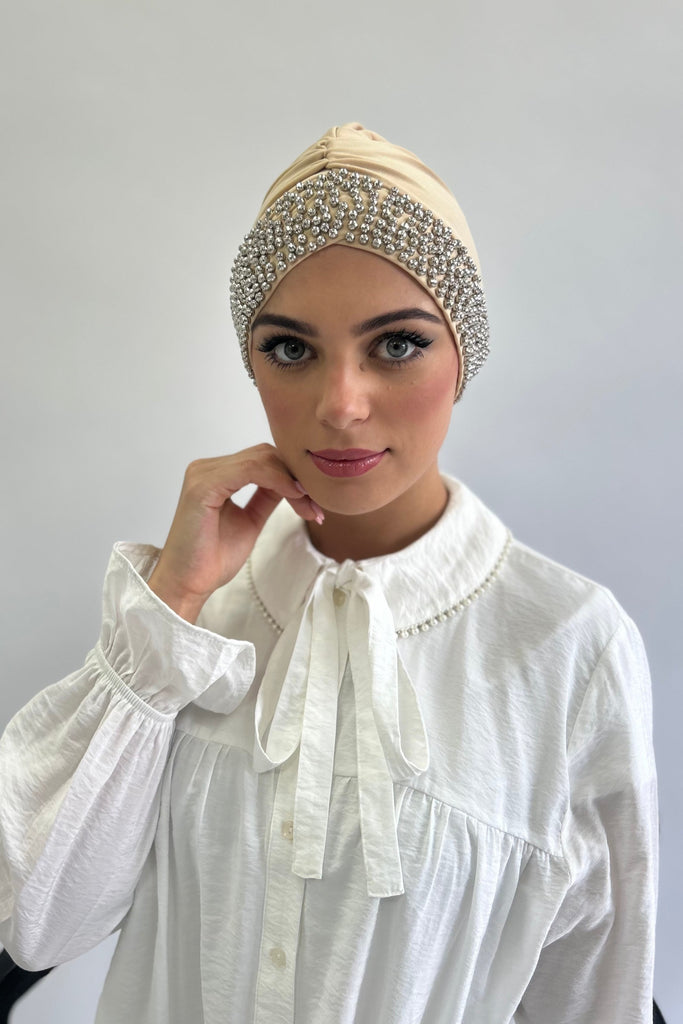 Pearly Embellished Turban