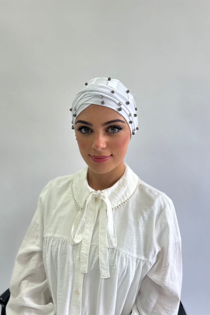 Beaded Pearly Turban