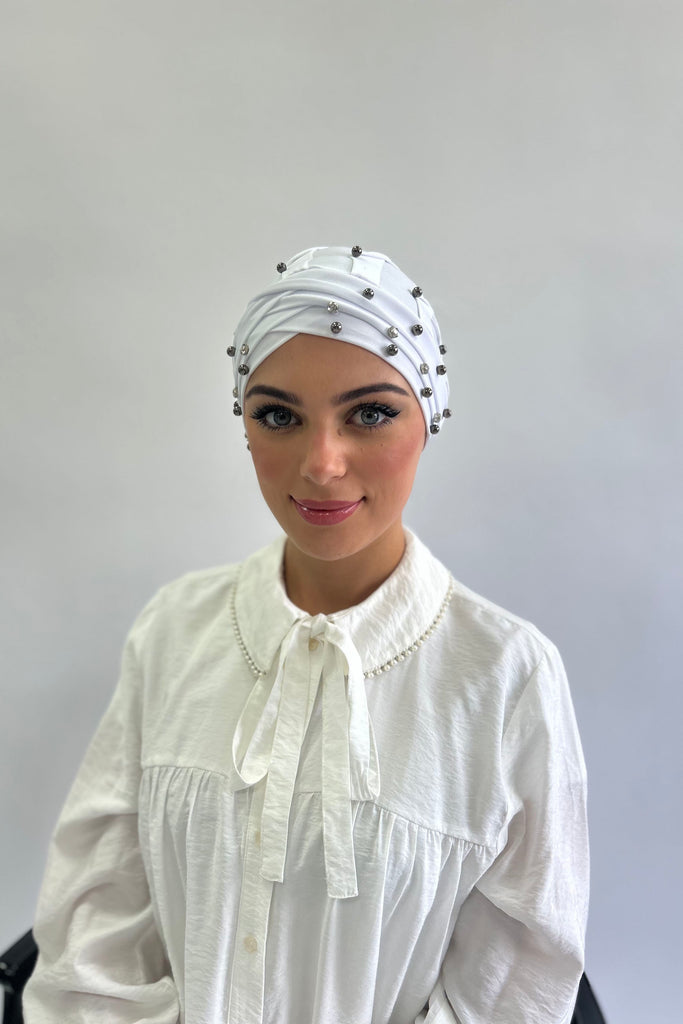 Beaded Pearly Turban