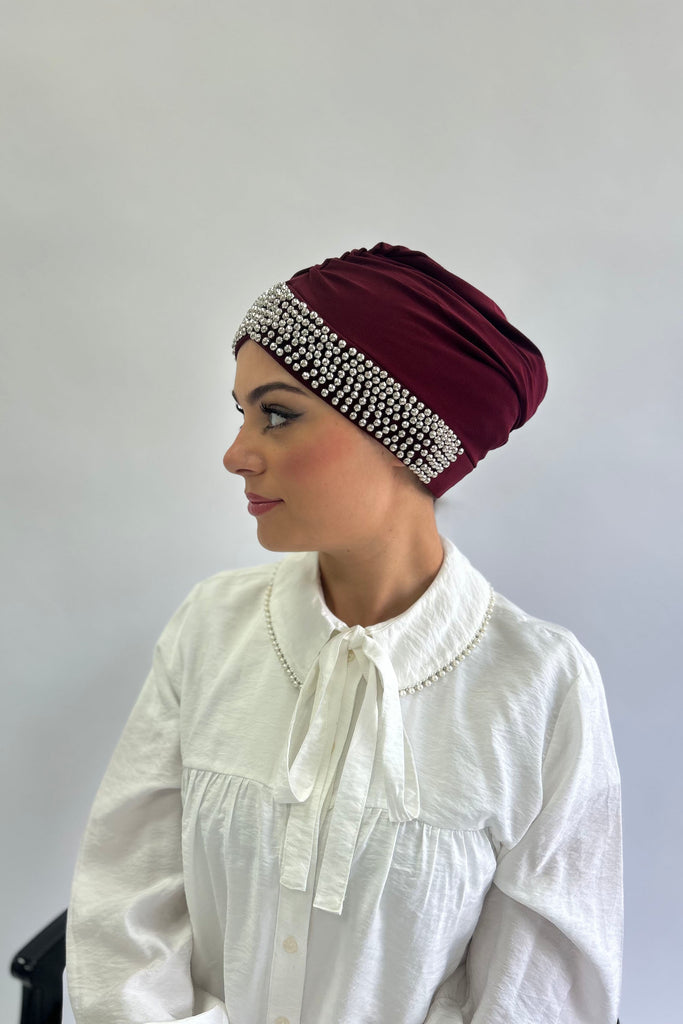 Pearly Embellished Turban