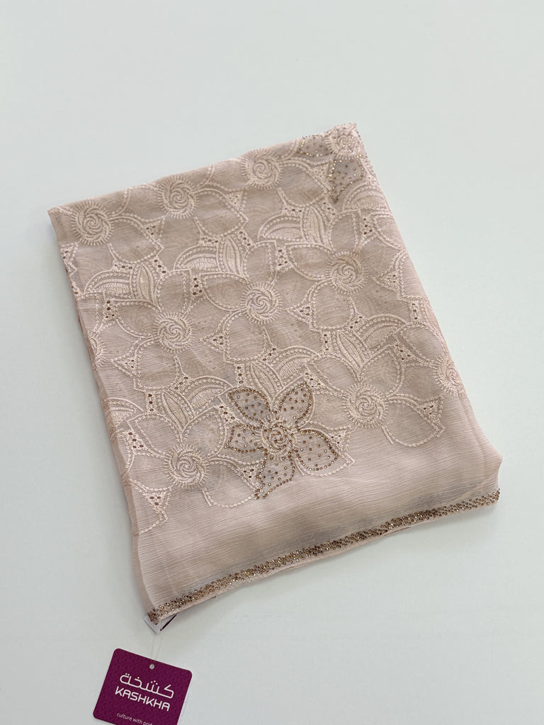 Kashkha Floral Diamante Chiffon Long Hijab