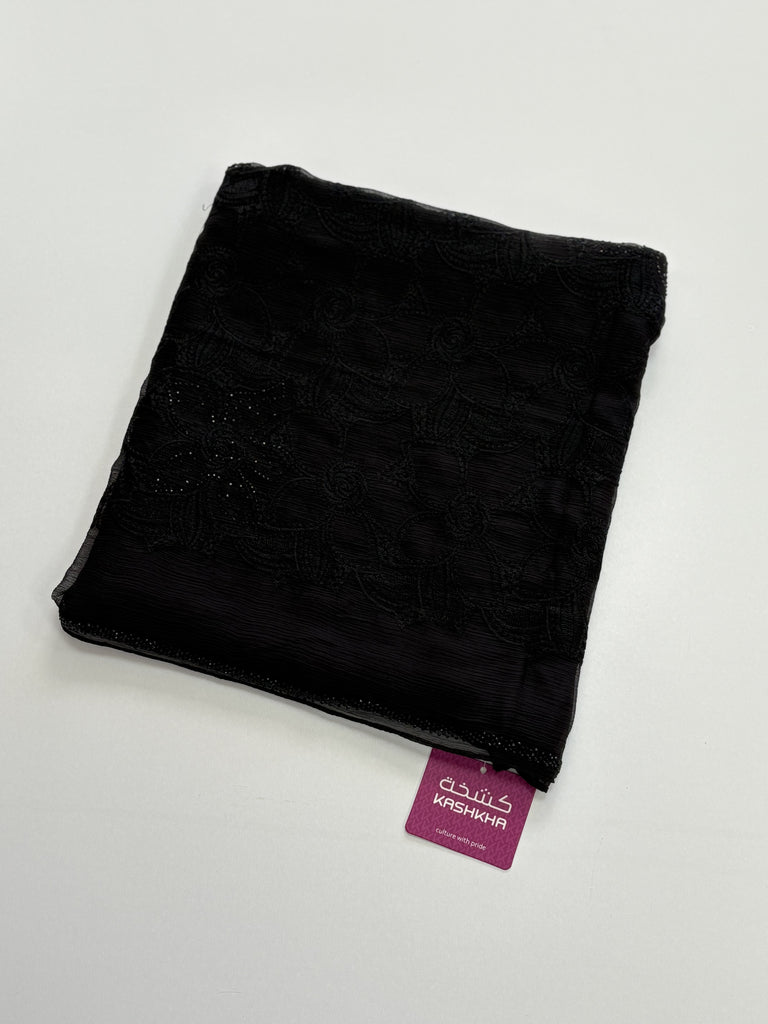 Kashkha Floral Diamante Chiffon Long Hijab