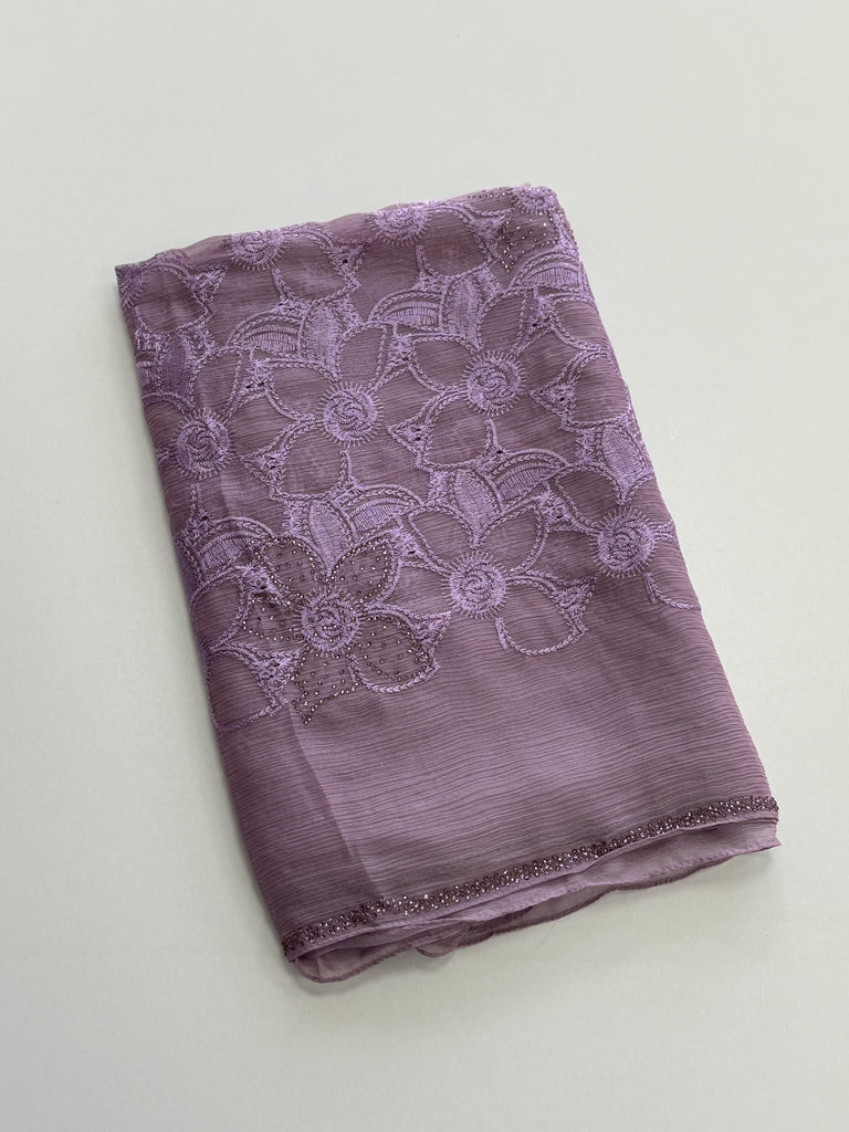 Kashkha Floral Diamante Chiffon Long Hijab