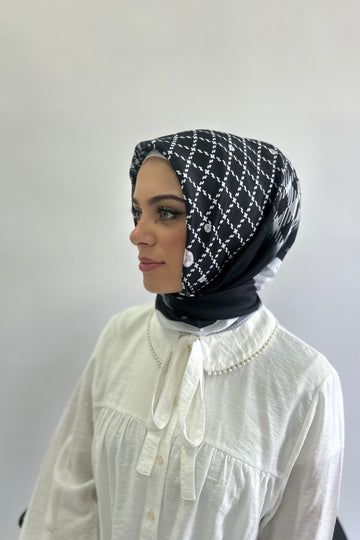 Premium Burden Silky  Pattern Square Hijab