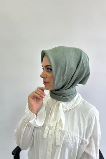 Premium Burden Silky Jacquard Print Square Hijab