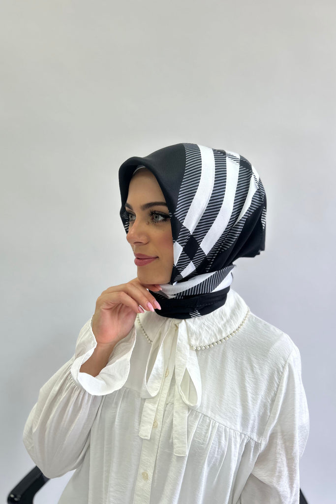 Premium 100cm Square Burden Silky Pattern Hijab