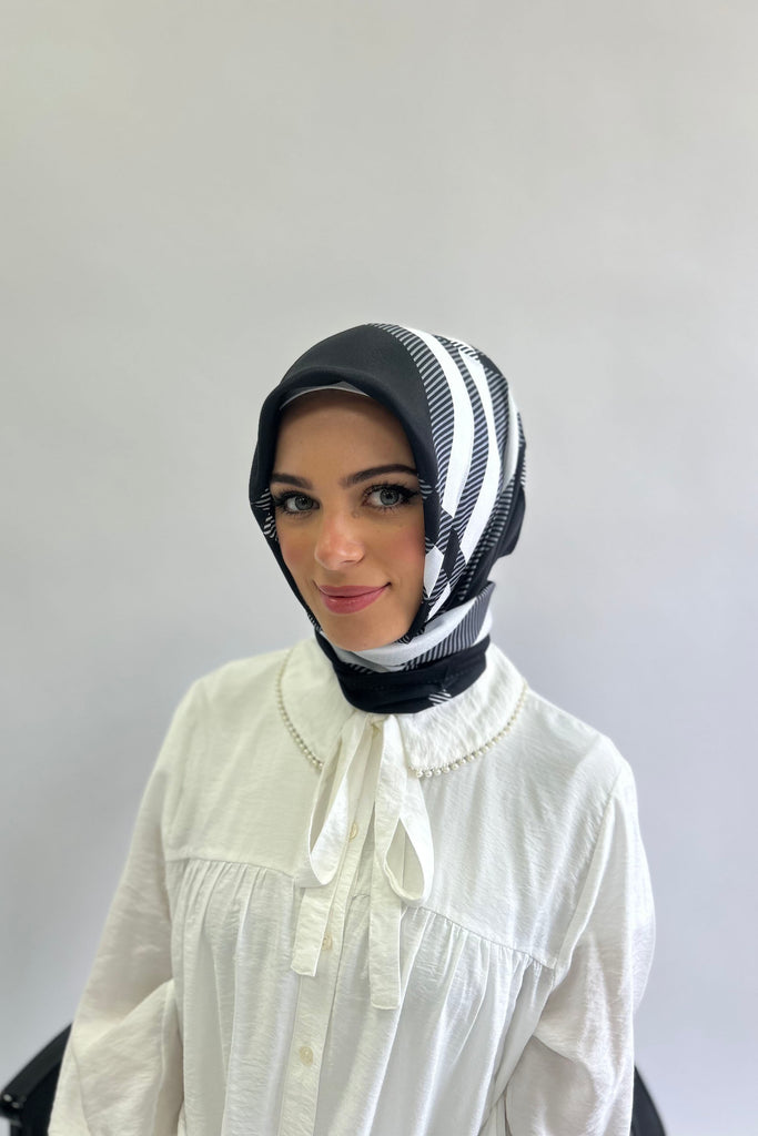 Premium 100cm Square Burden Silky Pattern Hijab