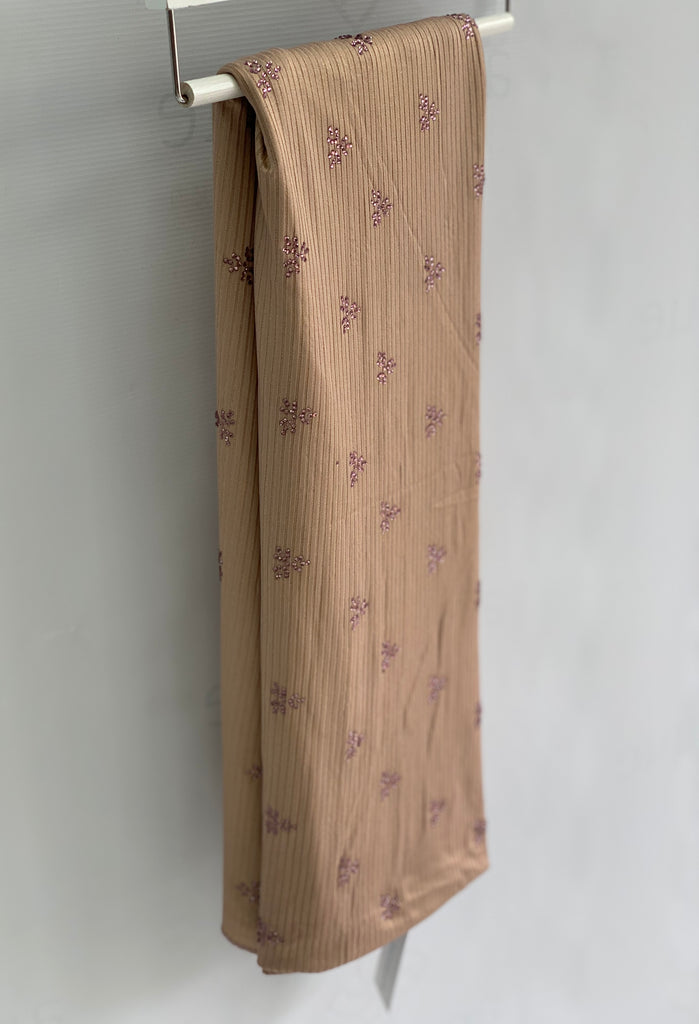 Ribbed Jersey Stone Work Hijab