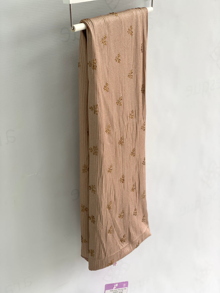 Ribbed Jersey Stone Work Hijab