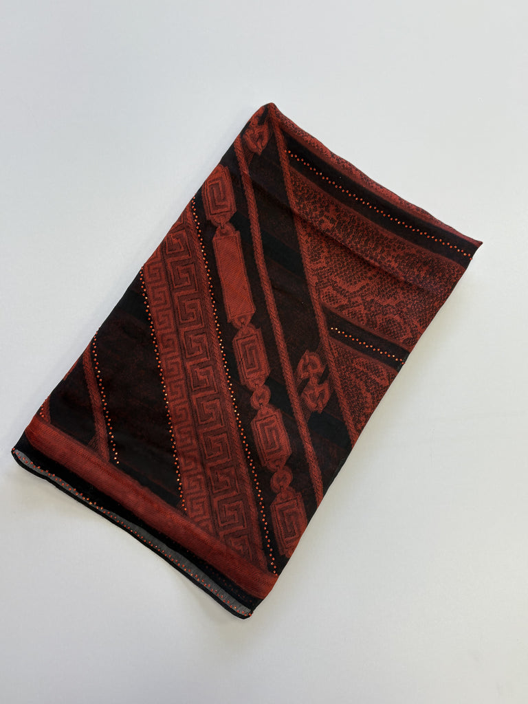 Kashkha Mixed Pattern Diamante Viscose  Long Hijab