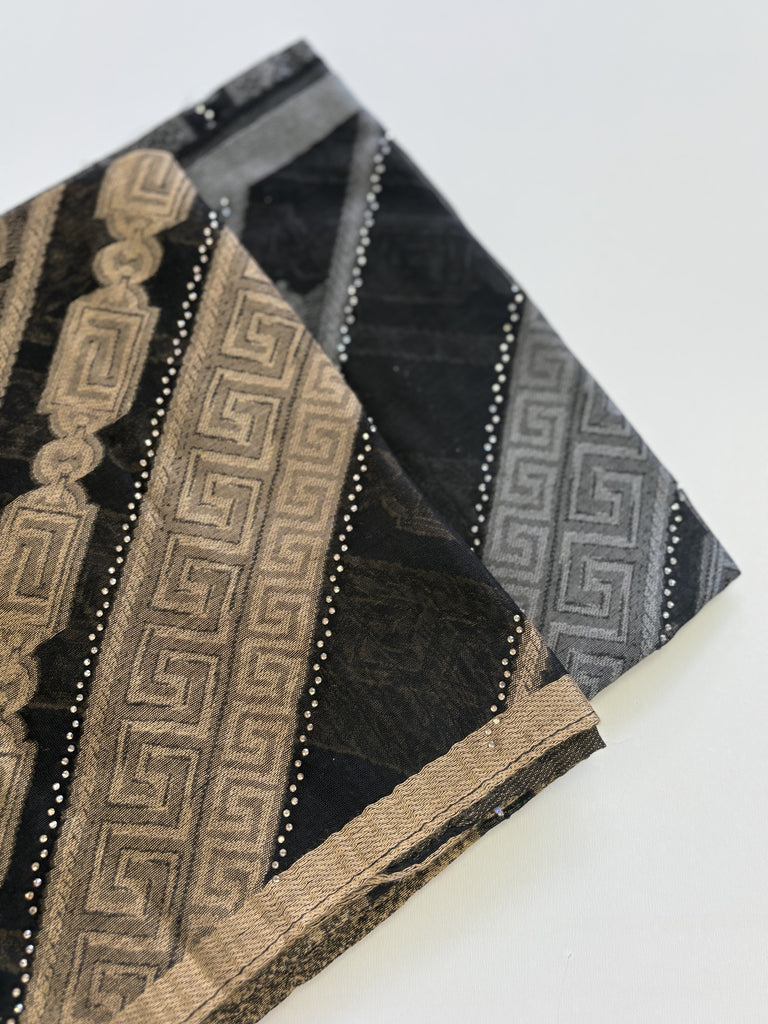 Kashkha Mixed Pattern Diamante Viscose  Long Hijab