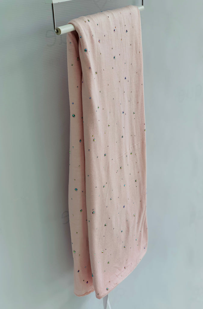 Spotted Diamante Cotton Blend Jersey Hijab