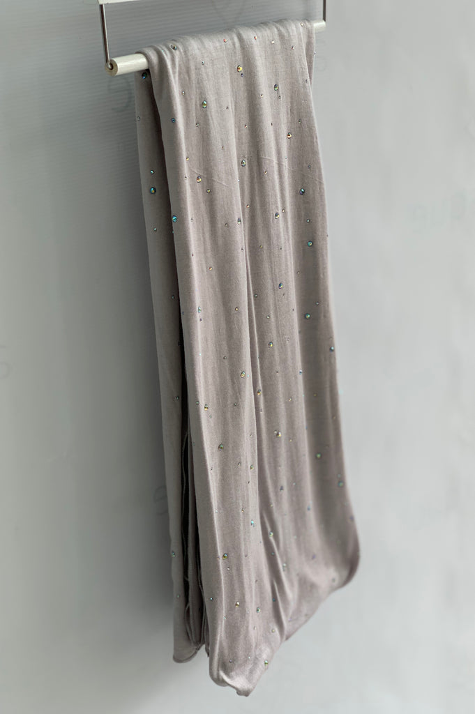 Spotted Diamante Cotton Blend Jersey Hijab