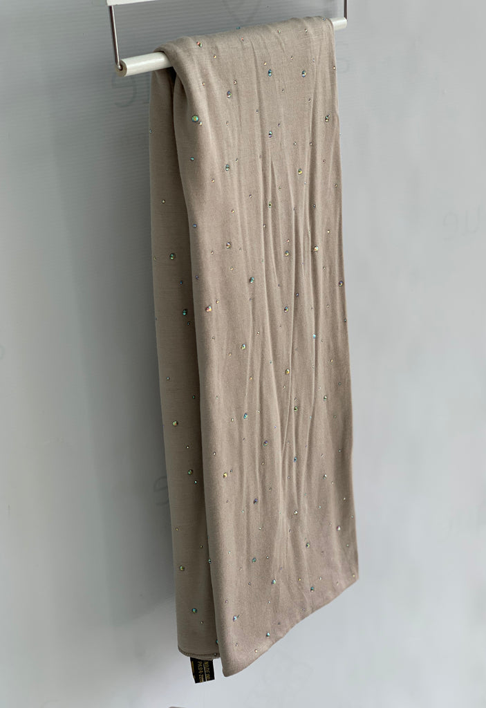 Spotted Diamante Cotton Blend Jersey Hijab