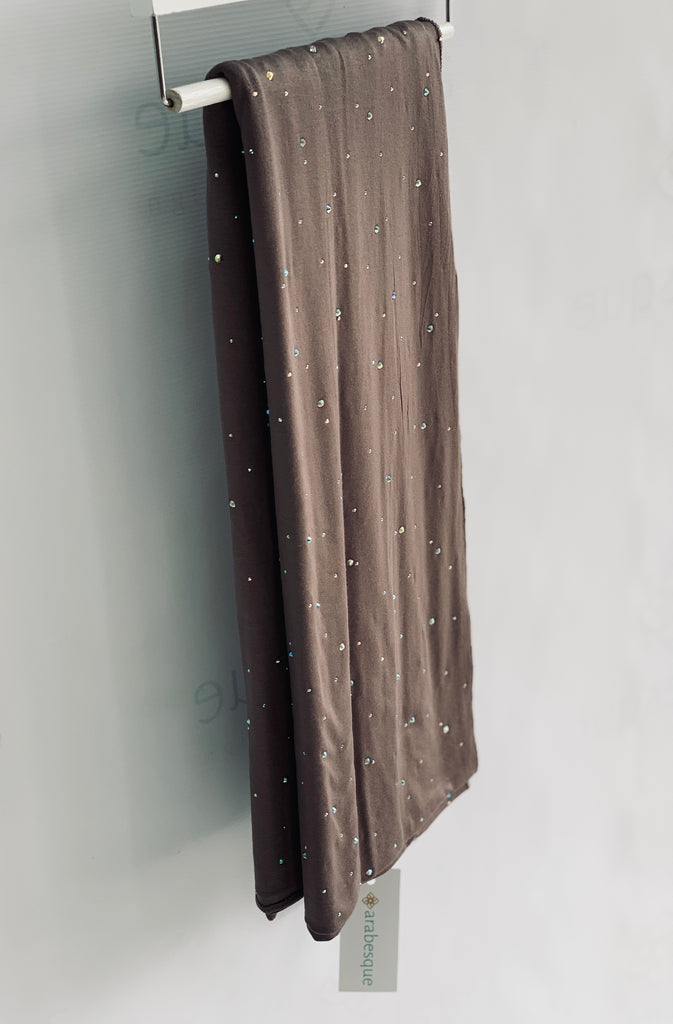 Spotted Diamante Cotton Blend Jersey Hijab
