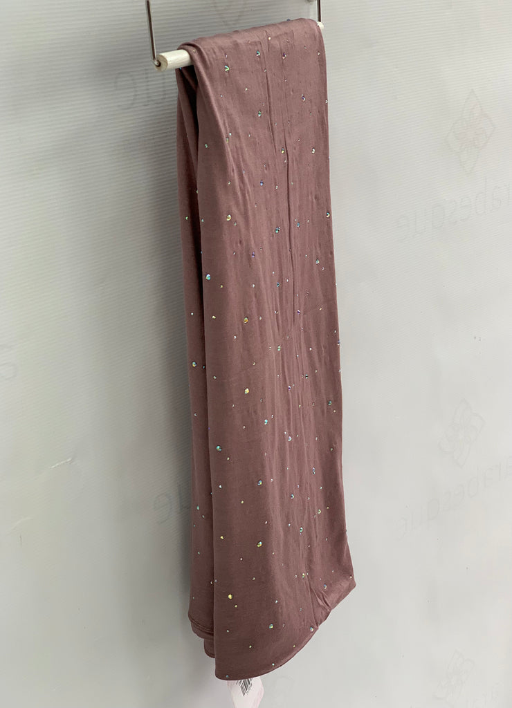 Spotted Diamante Cotton Blend Jersey Hijab