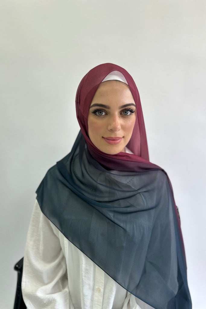 Premium Karaca Digital Ombre Crepe Long  Hijab