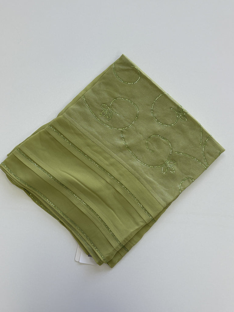 Khashkha Shimmering Swirls Diamante Long Chiffon Hijab