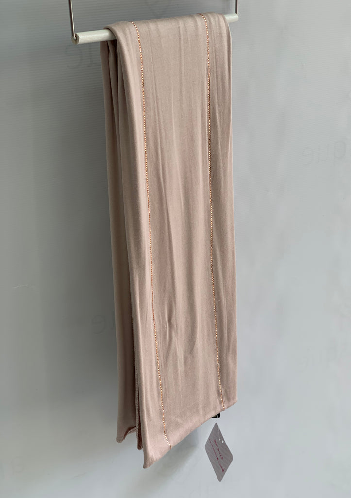 Stripe Diamante Cotton Blend Jersey Hijab