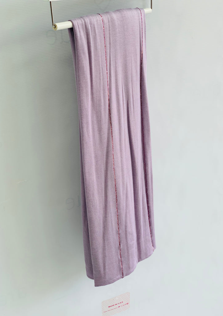 Stripe Diamante Cotton Blend Jersey Hijab