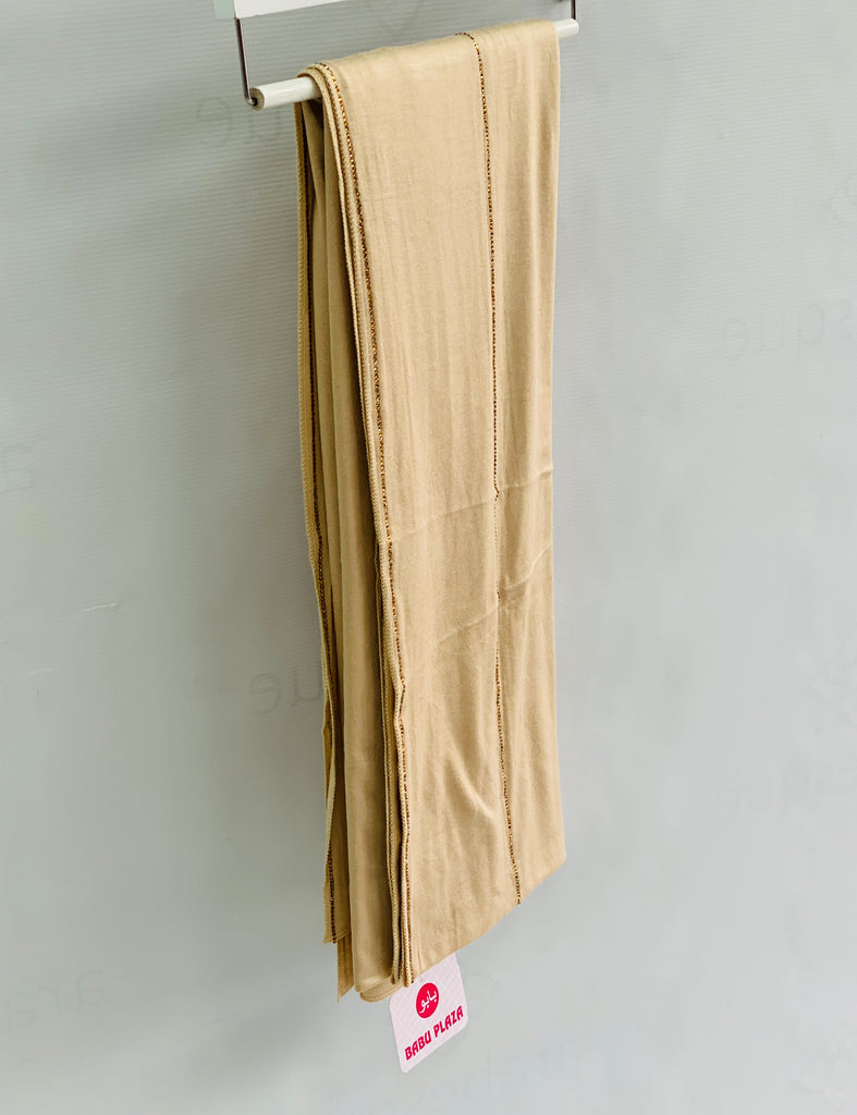 Stripe Diamante Cotton Blend Jersey Hijab