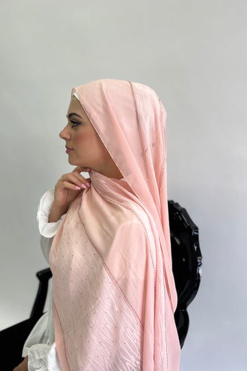 Kashkha Leaf Chiffon Diamante Hijab