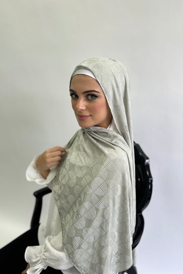 Chally Diamante Jersey Hijab Pattern 6