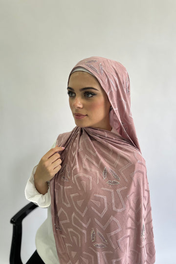 Chally Diamante Jersey Hijab Pattern 2