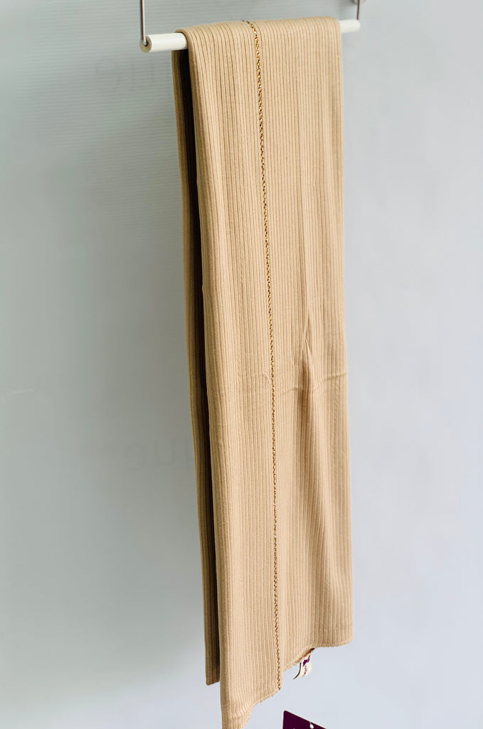 Kashkha Ribbed Stripe Stone Work Jersey Hijab