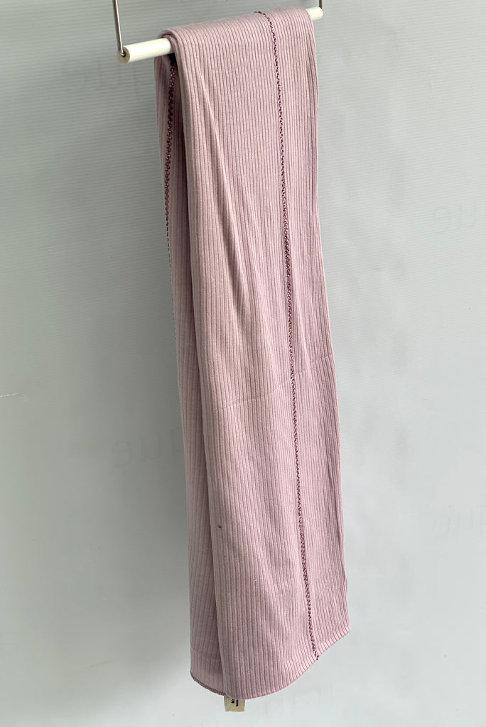 Kashkha Ribbed Stripe Stone Work Jersey Hijab