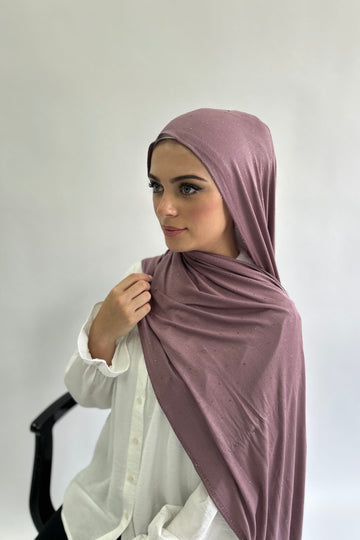 Kashkha Spotted Stone work  Jersey Hijab