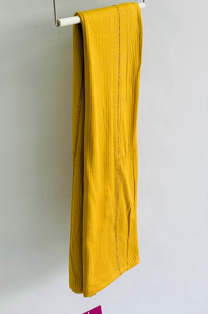 Kashkha Ribbed Stripe Stone Work Jersey Hijab