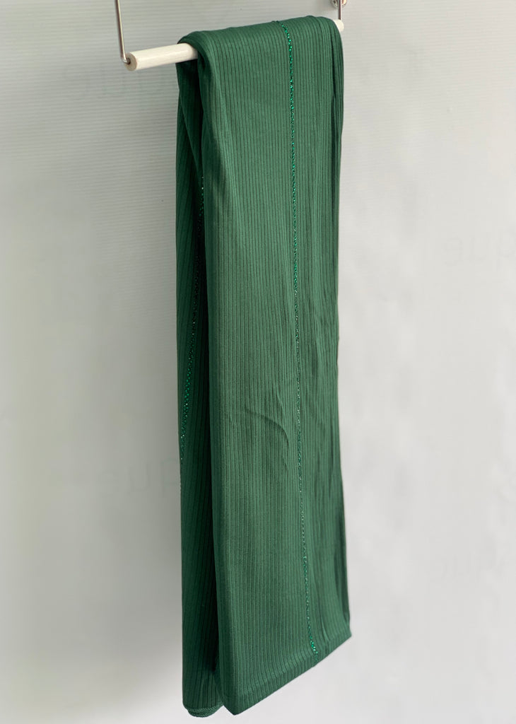 Kashkha Ribbed Stripe Stone Work Jersey Hijab