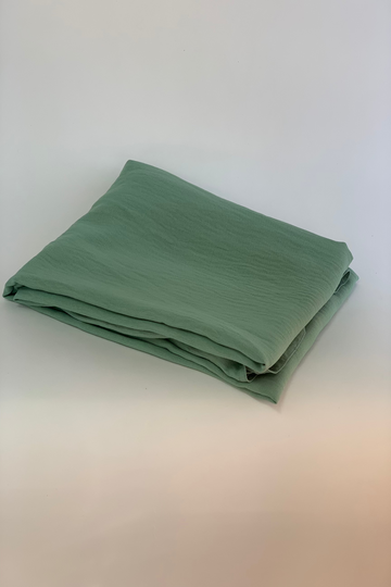 Mint Crushed Polyester Short Sleeved Dress