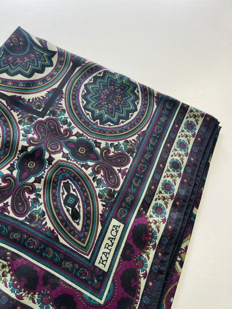 Premium Karaca Garden Medallion 110cm Crepe Square Hijab