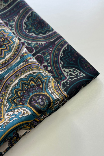 Premium Karaca Garden Medallion 110cm Crepe Square Hijab