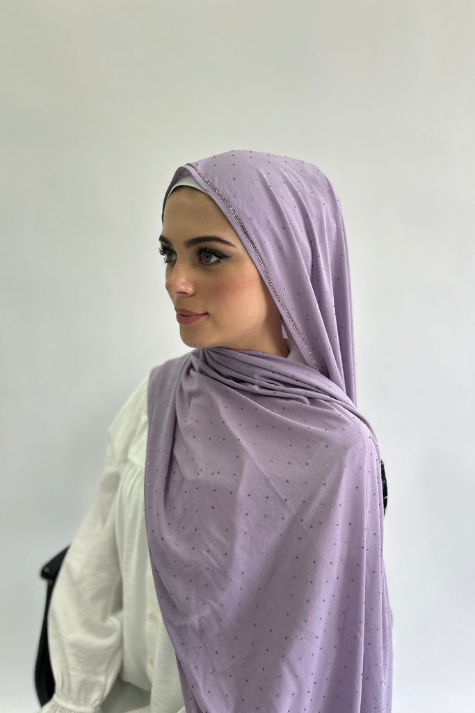 Sharif Spotted Diamante Cashmere Feel Hijab