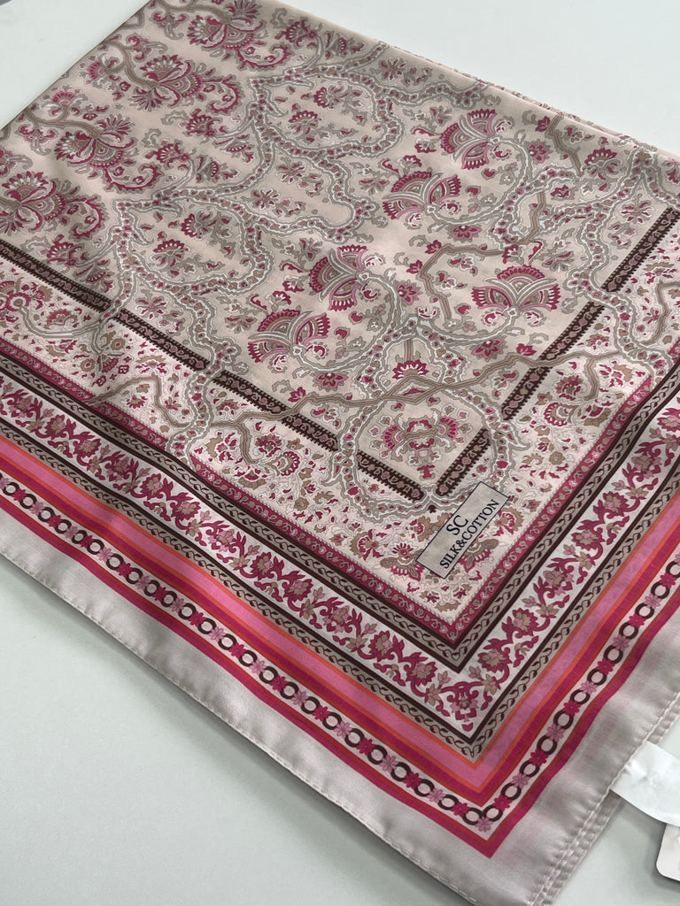 Premium Karaca Floral Vines And Rosettes Long Hijab