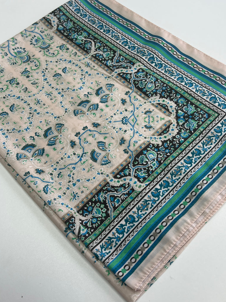 Premium Karaca Floral Vines And Rosettes Long Hijab