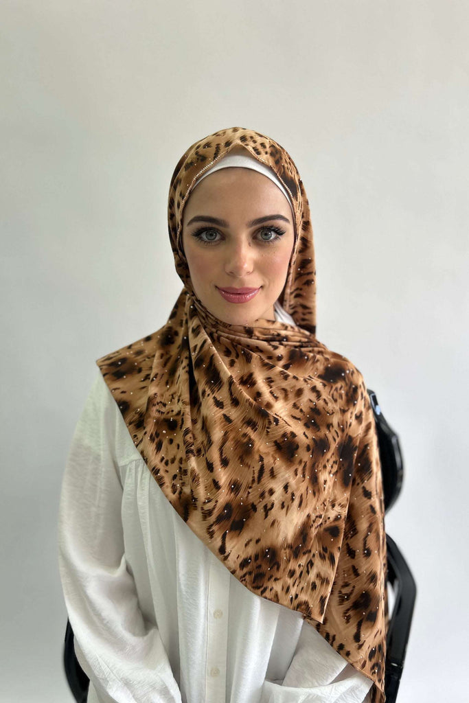 Sharif Luxury Print Diamante Chiffon Long Hijab- 7 Patterns