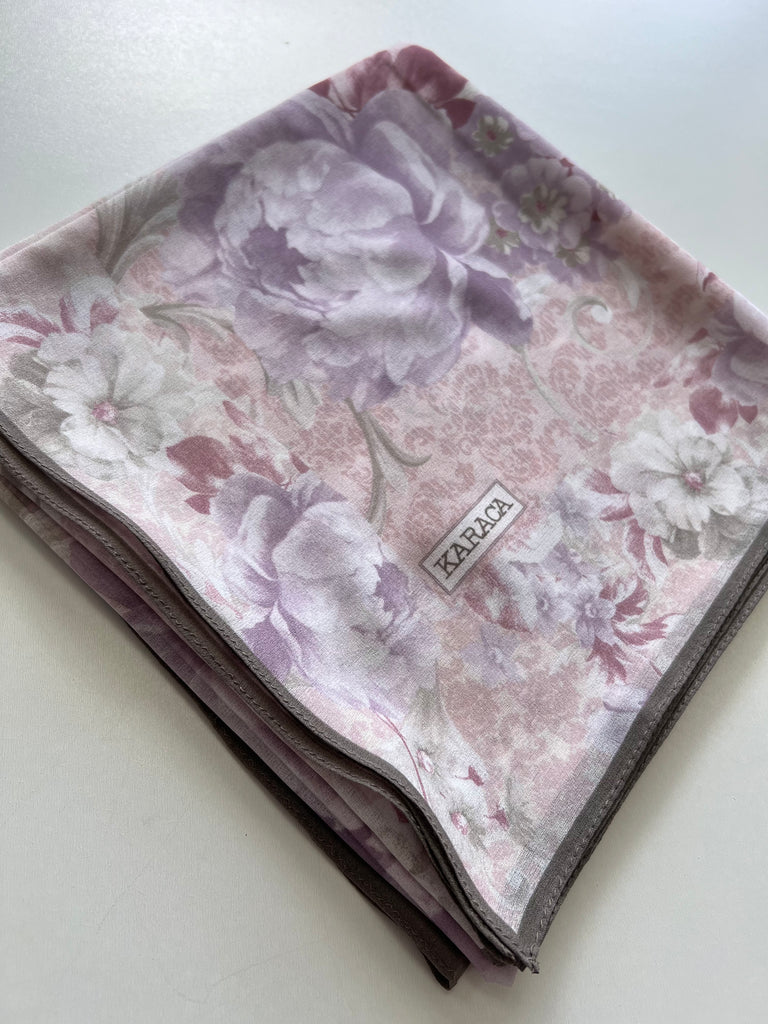 Premium Karaca Vintage Garden 110cm Crepe Square Hijab