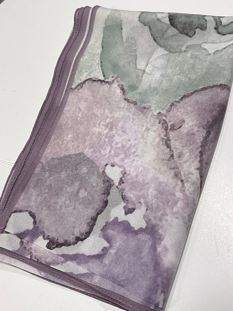 Premium Karaca Tie Dye Flower 120cm Crepe Square Hijab