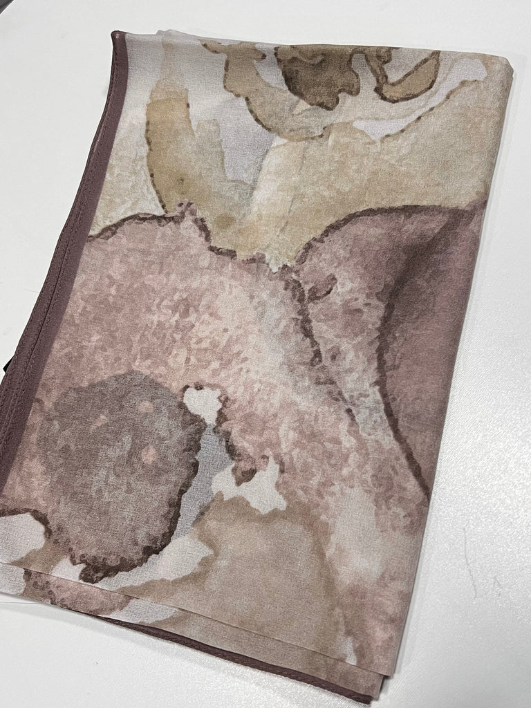 Premium Karaca Tie Dye Flower 120cm Crepe Square Hijab