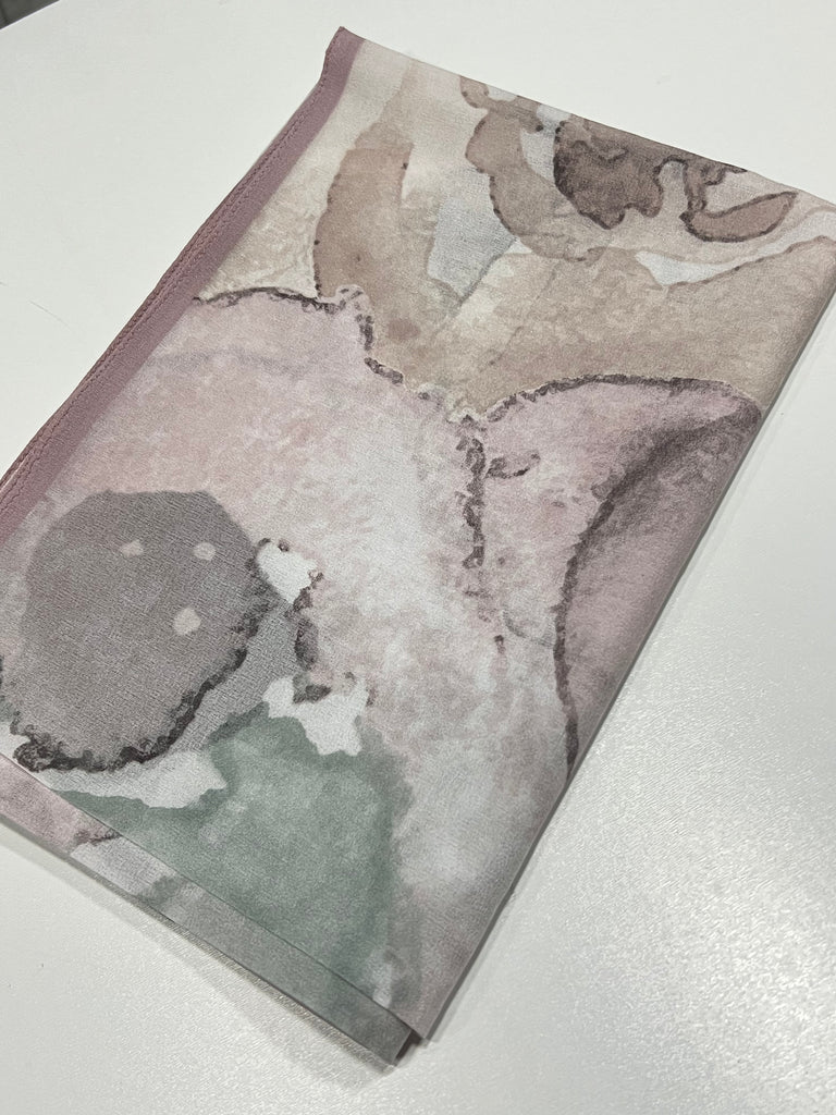 Premium Karaca Tie Dye Flower 120cm Crepe Square Hijab